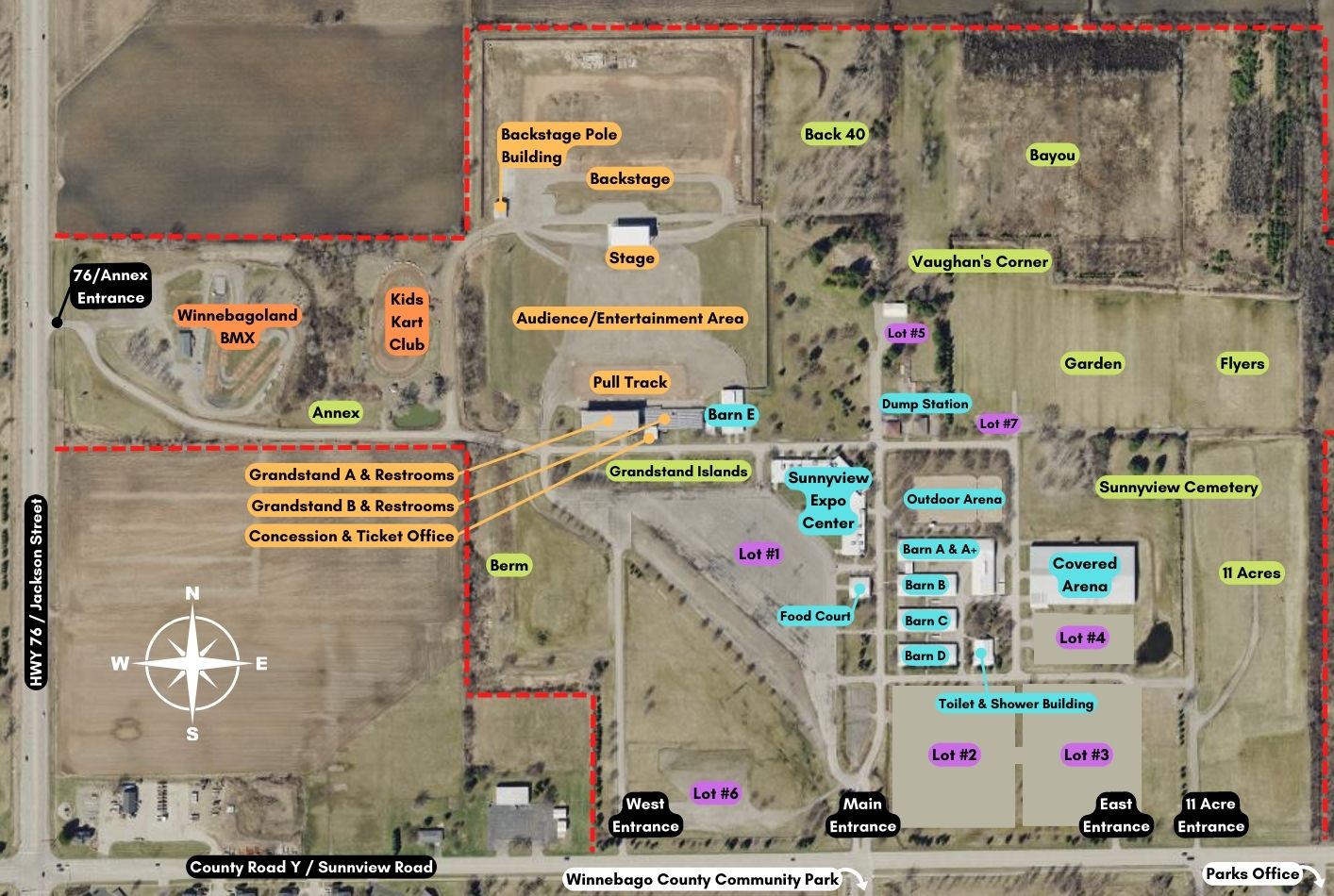Sunnyview Expo Center Grounds Map