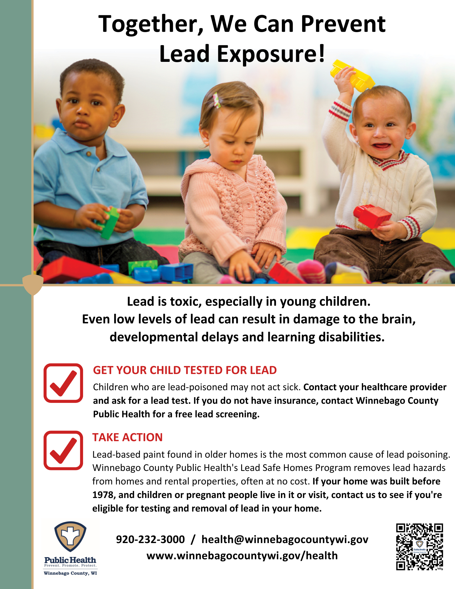 Childhood Lead Exposure Flyer from Winnebago County Public Health