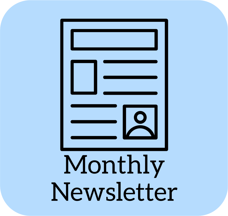 A picture of the newsletter labeled Monthly Newsletter