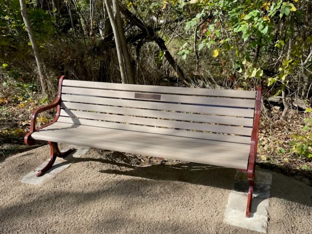 Memorial Bench at Waukau Dam