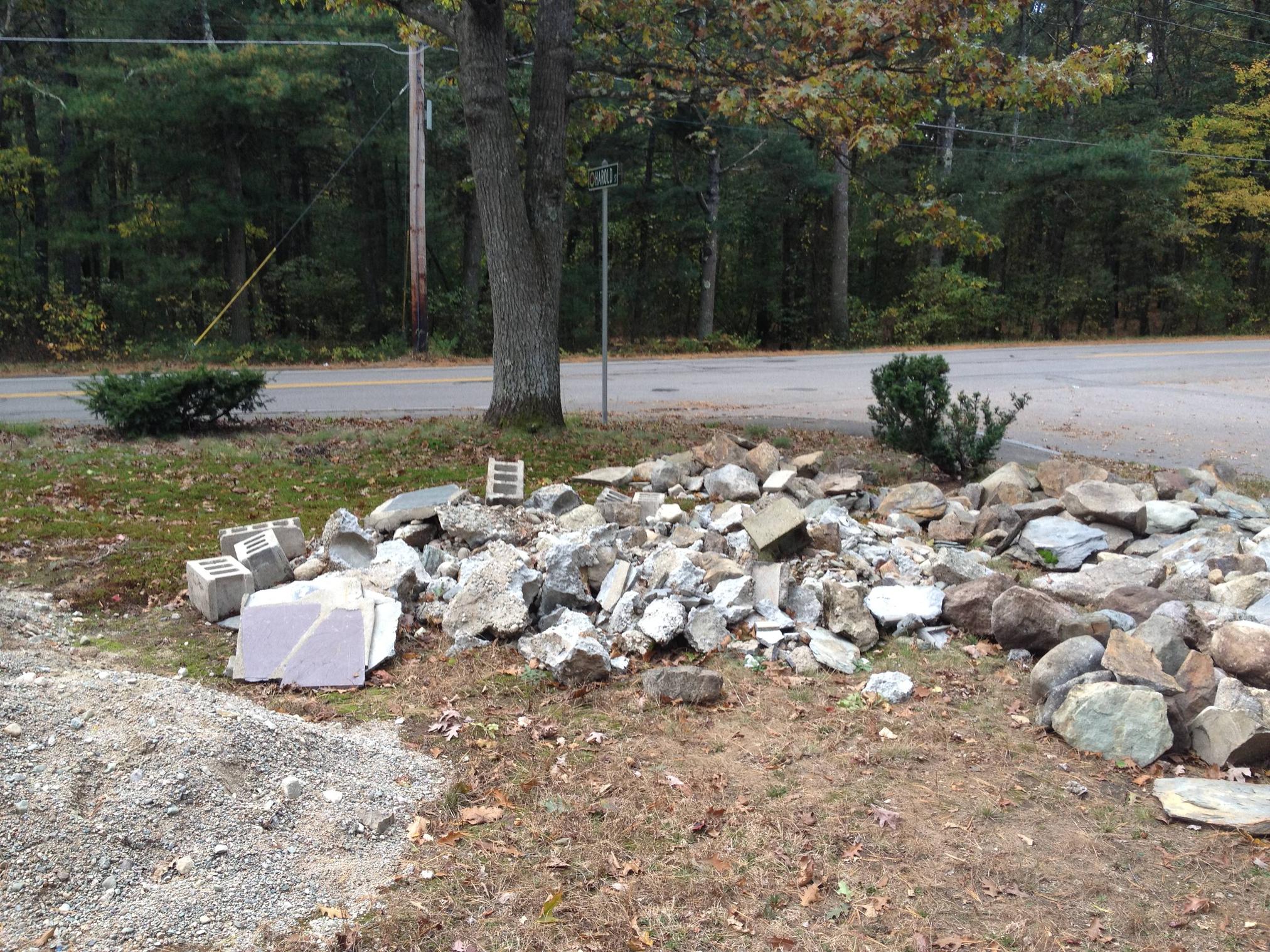 Concrete Stone Brick Stumps Oversized Objects not accepted