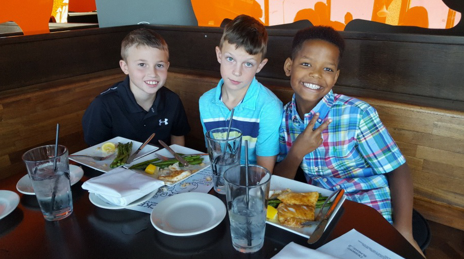 Children participating in our Kids LiveWell promotion at Beckett's 