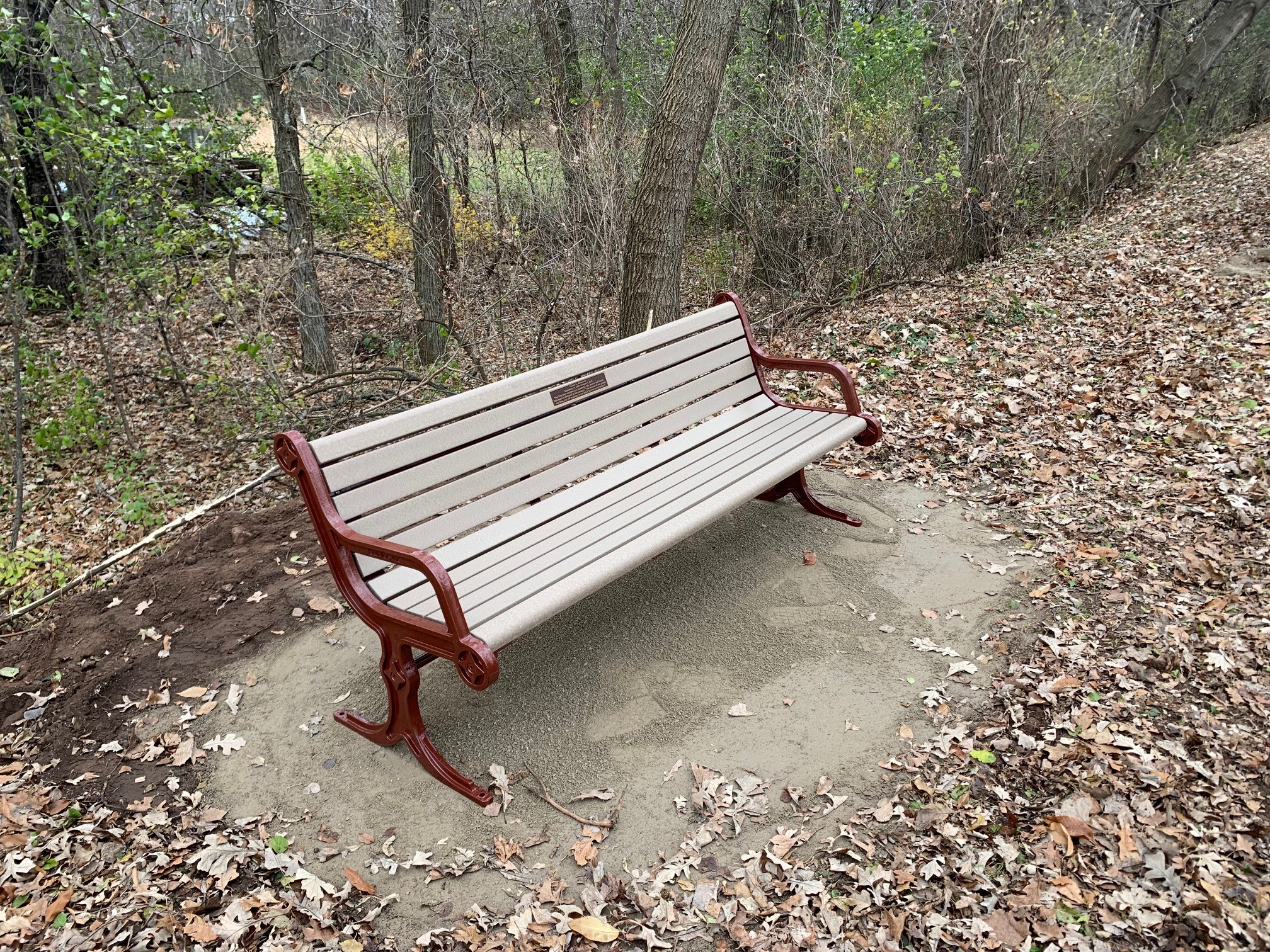 Memorial Bench on Wiouwash Trail